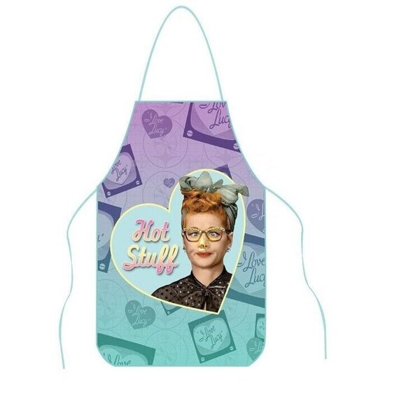 New Hot Stuff I Love Lucy Apron Kitchen Cooking Gift Lucille Ball Oven TV Show - Picture 1 of 2